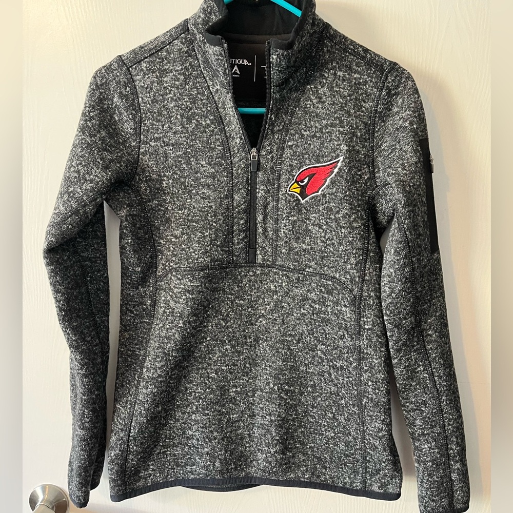 Antigua Women's Arizona Cardinals Fortune Black Pullover Jacket